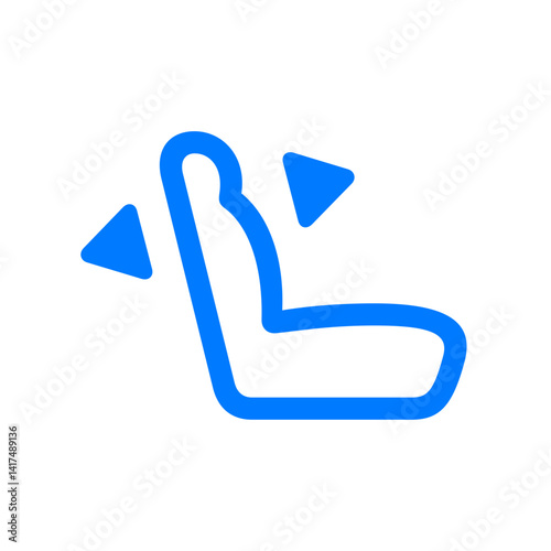 Car Seat Right Backrest Adjustment Outline