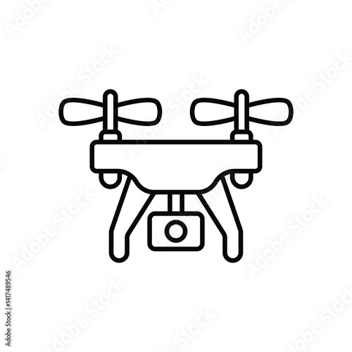 Drone Camera vector icon stock illustration