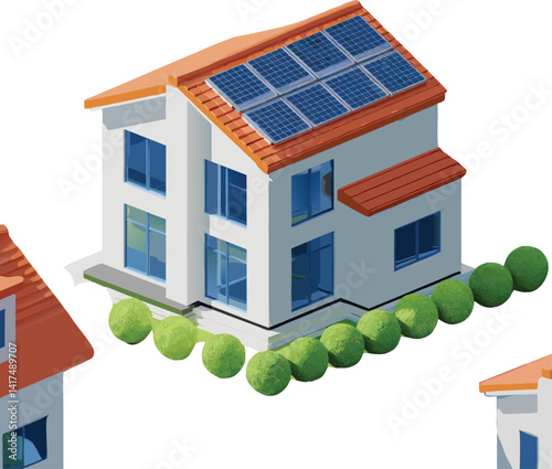 Modern House with Solar Panels Sustainable Home Design Eco Friendly Architecture