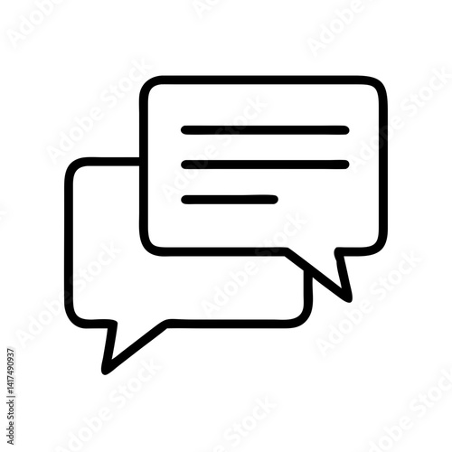 Communication speech bubble icon vector illustration for chat message and conversation design