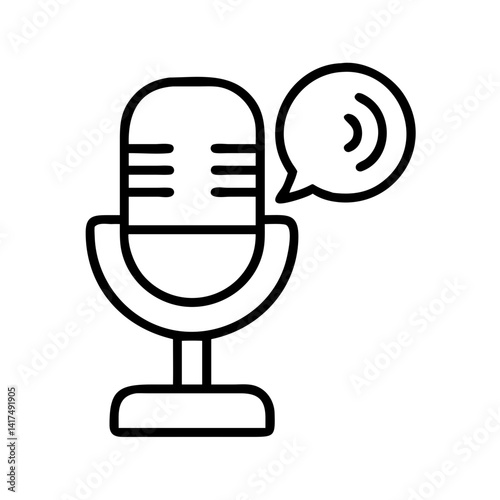 Microphone podcast audio voice sound recording broadcast interview speech talk show studio line