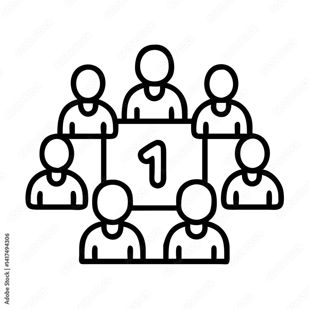 Teamwork collaboration group of people with number one business success leadership award Teamwork collaboration group of people with number one business success leadership award