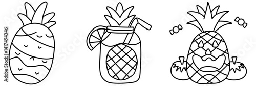 Pineapples are fun and playful, perfect for summer vibes and refreshing drinks. Enjoy tropical essence