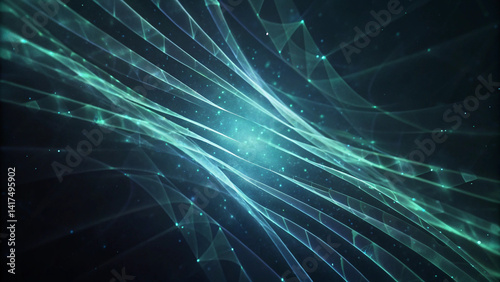 Green futuristic technology background with organic motion.ultra-detailed, high contrast, ambient dark space backdrop, 8K resolution style