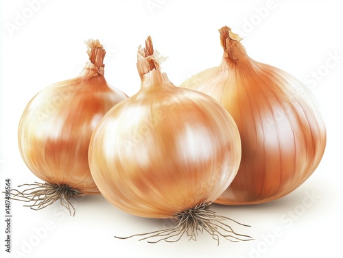 Wallpaper Mural Fresh onions displayed on a clean surface for cooking use Torontodigital.ca