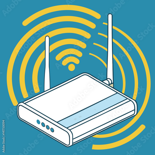 Wi fi router vector