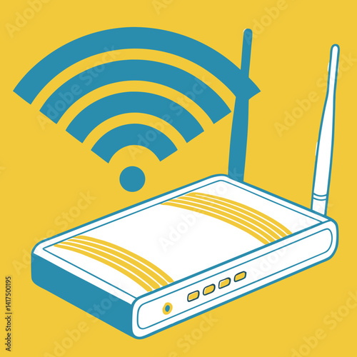 Wi fi router vector