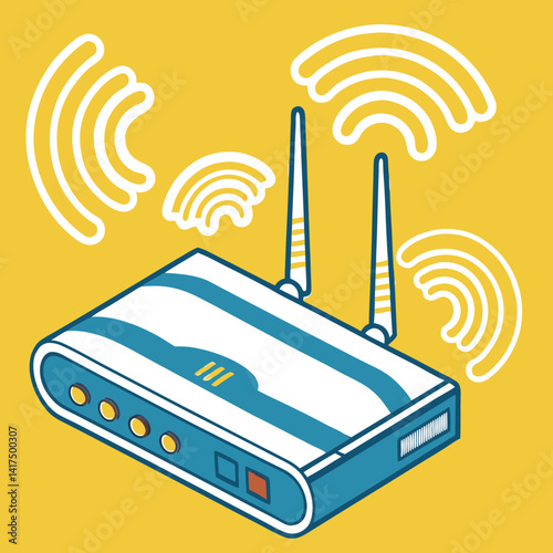 Wi fi router vector