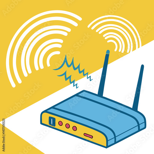 Wi fi router vector