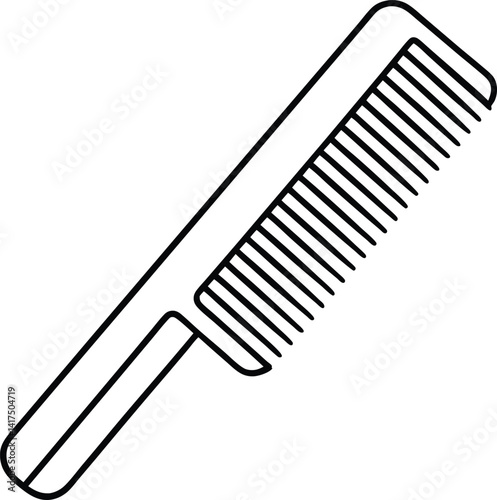 Comb Icon Vector | Hair Care, Grooming & Salon Essentials Line Art