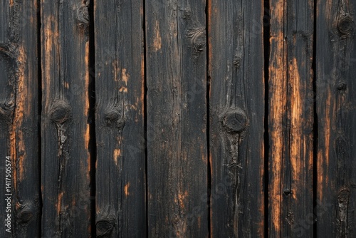 Wallpaper Mural Close-up of weathered wooden planks with distinctive texture and grain patterns Torontodigital.ca