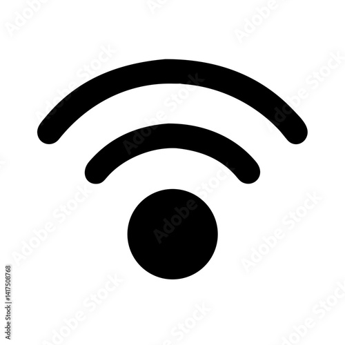 wi fi icon isolated on white background