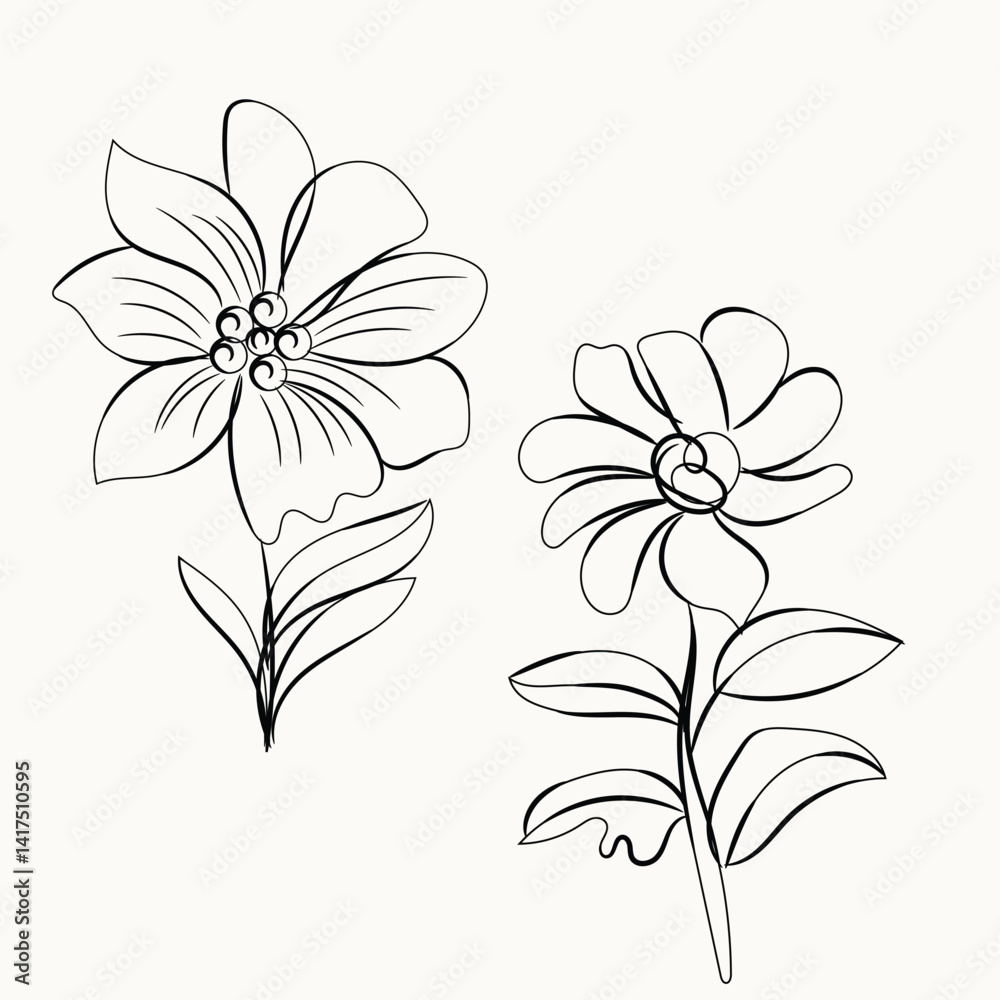 Obraz premium Vector floral illustration of a white blossom on a nature-inspired background