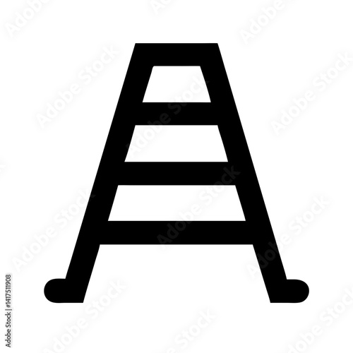 stepladder icon isolated on white background