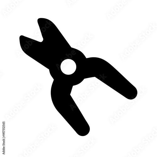 plier icon isolated on white background