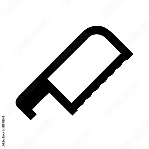 hacksaw vector illustration of a black and white icon