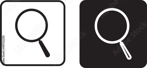 Search icon set vactor. Web search icon, scan search symbol isolated. vector magnifier or loupe sign.
