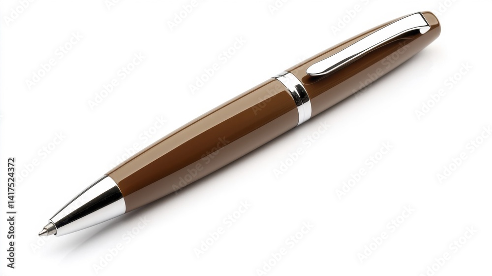 Mocha pen mockup isolated on white background. Generative AI Mocha pen mockup isolated on white background. Generative AI