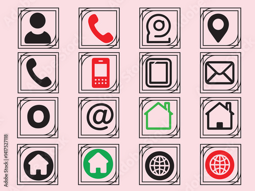 set of household appliances icons