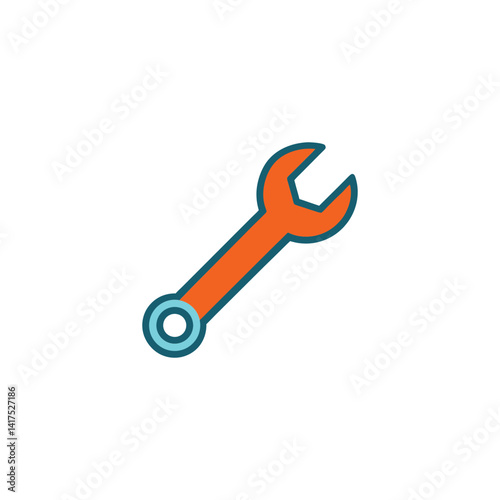 Essential Repair Tool Wrench Icon - Simple, Clean Design for Websites and Applications