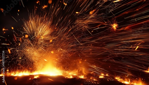 Fire Sparks Background