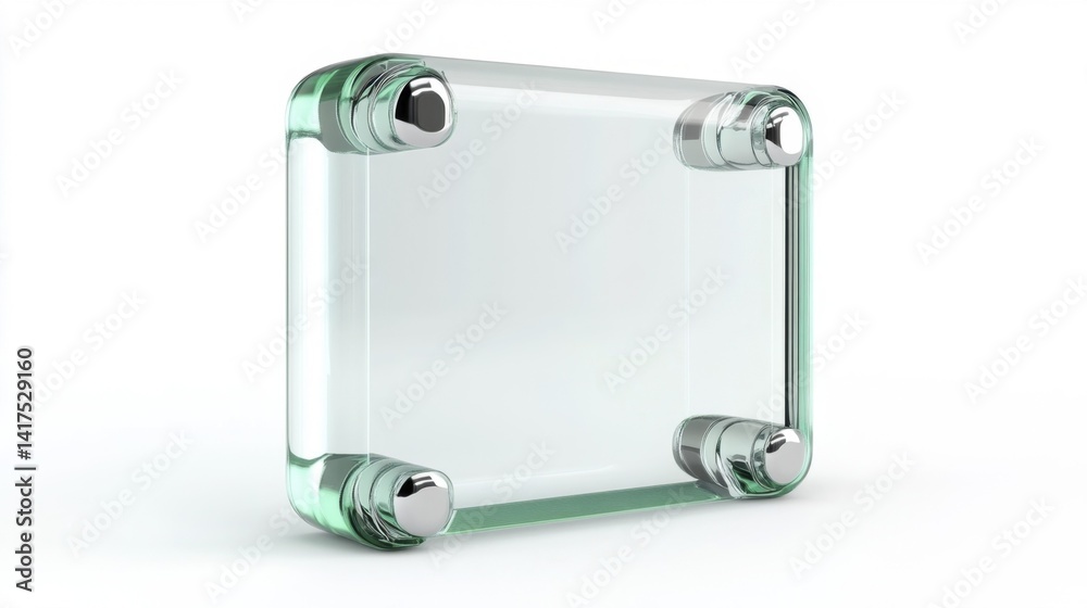 Bulletproof glass isolated on white background. Generative AI