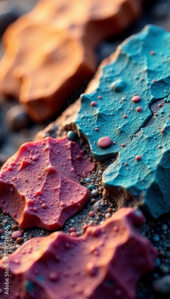 Macro shot showcasing the smooth and rough mix of a stone's surface, art, marble, texture Macro shot showcasing the smooth and rough mix of a stone's surface, art, marble, texture
