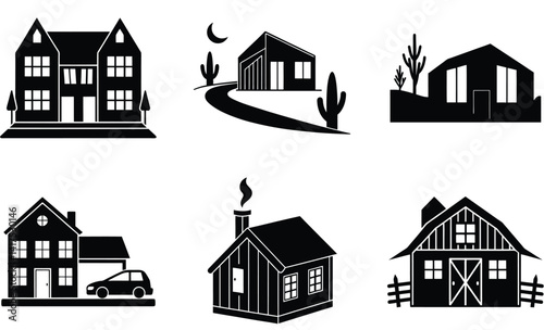 Traditional House Collection – Cultural Architecture and Vintage Home Vector Illustrations

