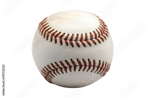 Obraz na płótnie A Clean and Resting Baseball on a White Surface, Symbolizing Calmness and Simplicity w salonie