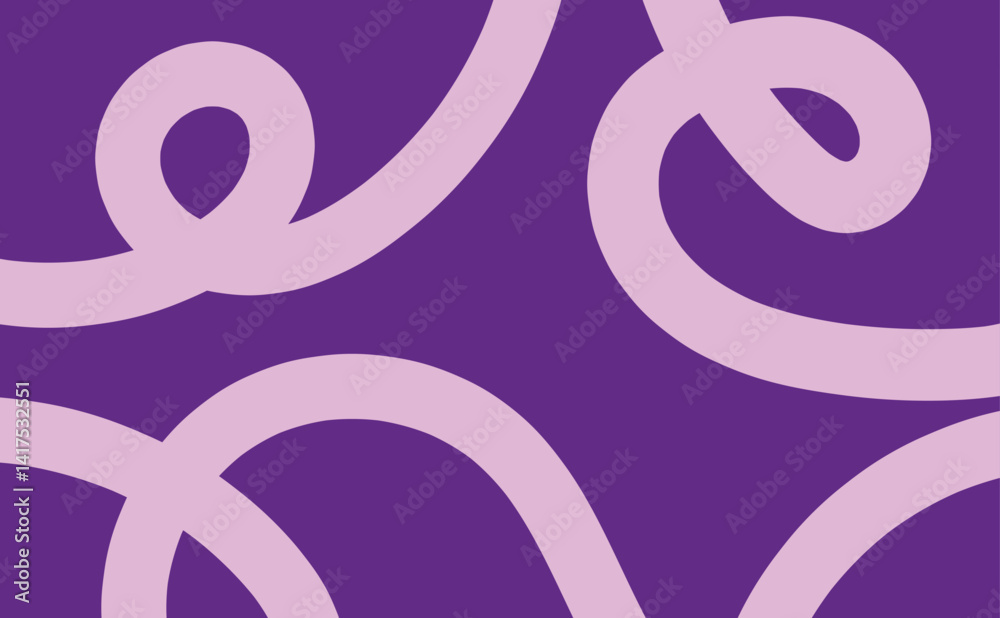 Abstract background vector illustration. A bold and vibrant abstract vector background featuring light purple looping swirl shapes on an dark purple backdrop. Ideal for modern design projects. Abstract background vector illustration. A bold and vibrant abstract vector background featuring light purple looping swirl shapes on an dark purple backdrop. Ideal for modern design projects.
