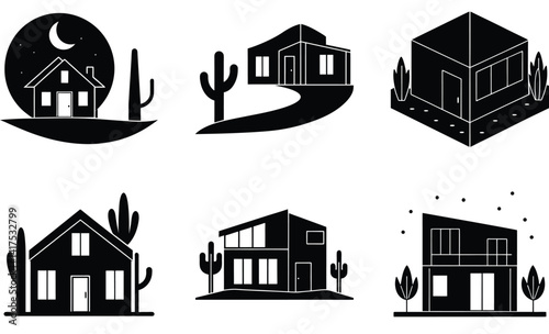 Traditional House Collection – Cultural Architecture and Vintage Home Vector Illustrations

