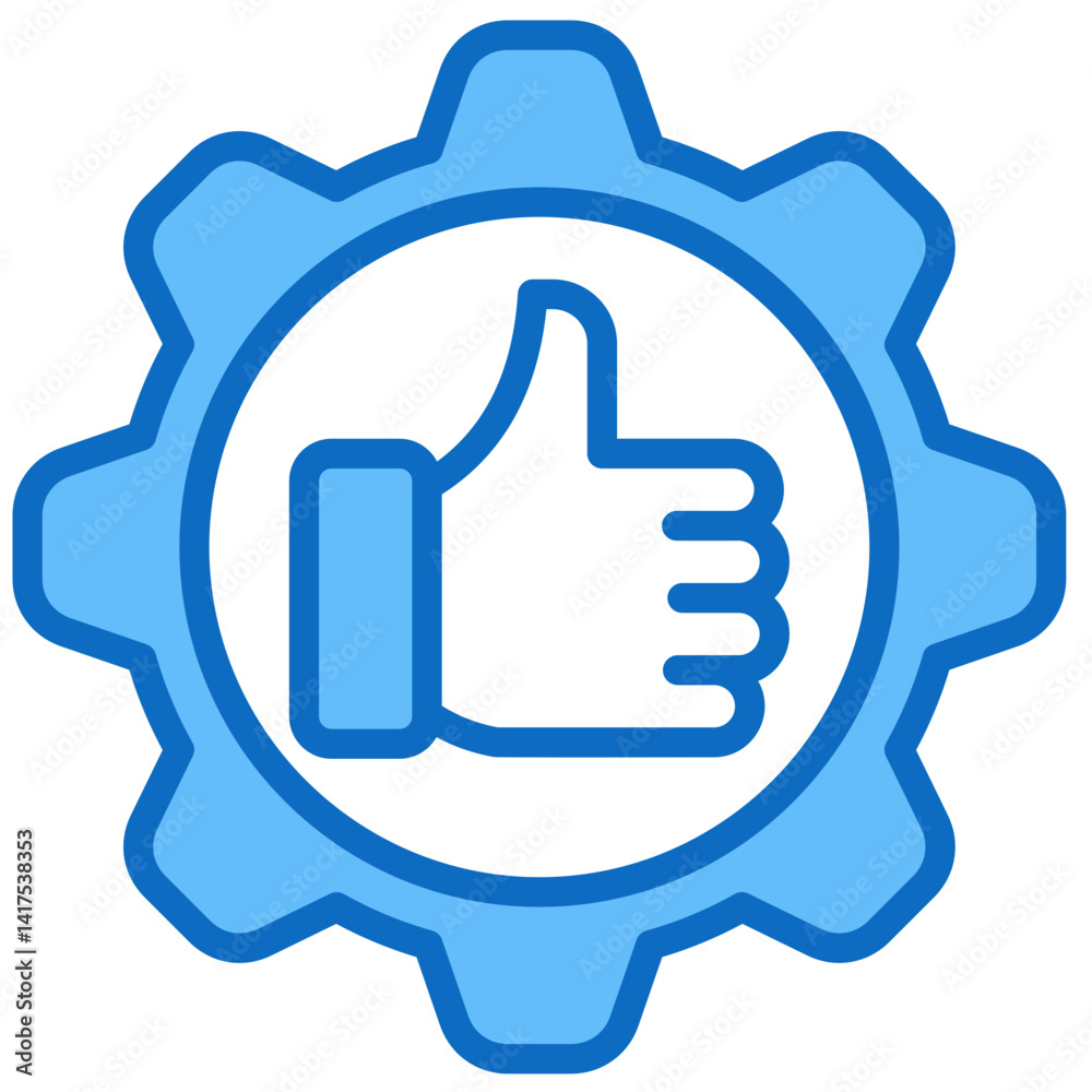 Obraz premium Reliable Blue Fill, Settings and Like