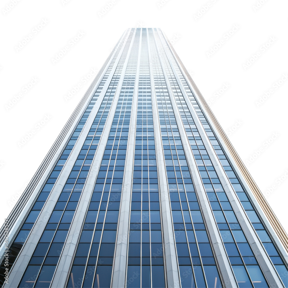 Tall Building's View Up isolated on PNG transparent background, cut out Tall Building's View Up isolated on PNG transparent background, cut out
