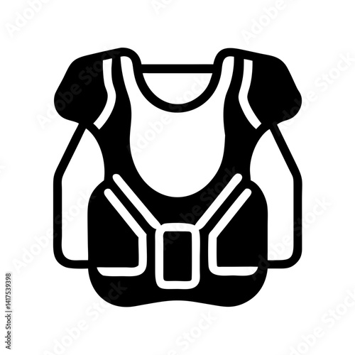 Chest Guard with Shoulder Padding Icon Design