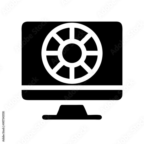 Color Wheel with Segment Divisions Icon Design