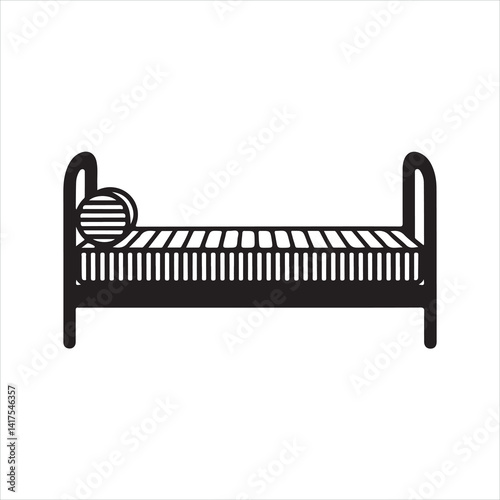 daybed icon black silhouette
