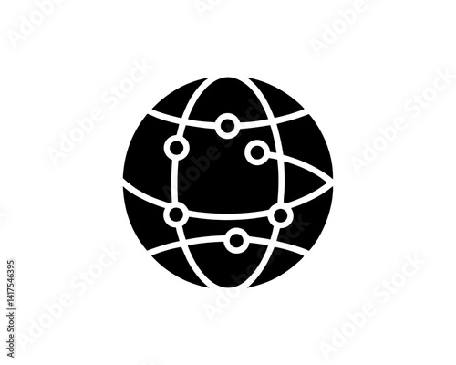 creative details  Globe with connection icon Vector Illustration 
