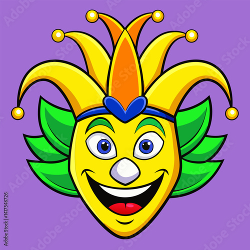 Happy Jester Cartoon Character Illustration