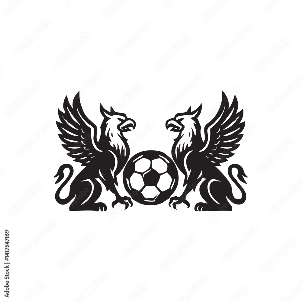 Obraz premium griffin soccer ball vector