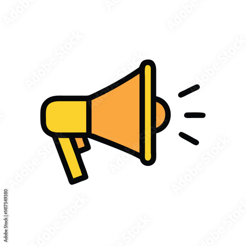 megaphone on white background