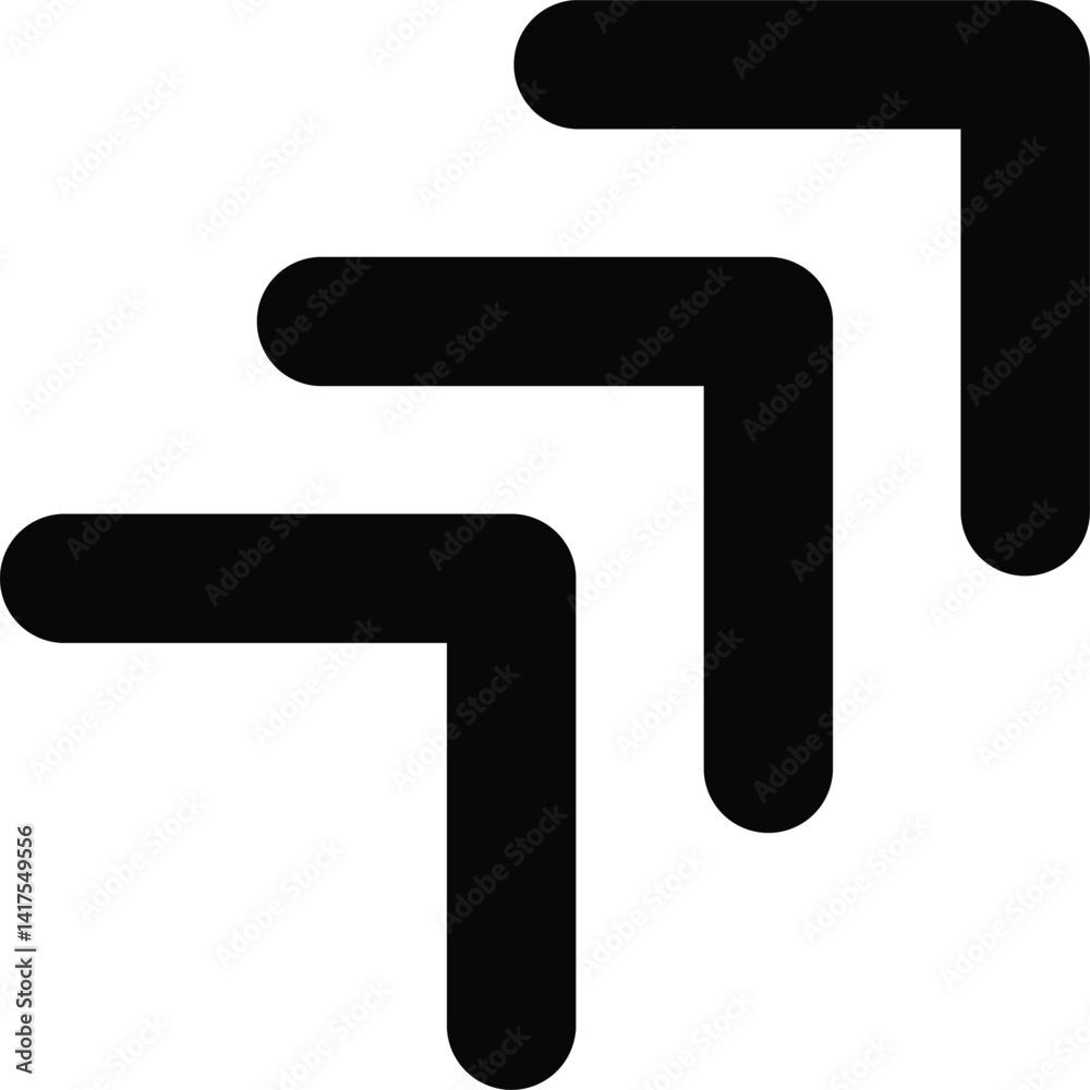 Minimalist bracket-style arrow icon in black outline vector Minimalist bracket-style arrow icon in black outline vector