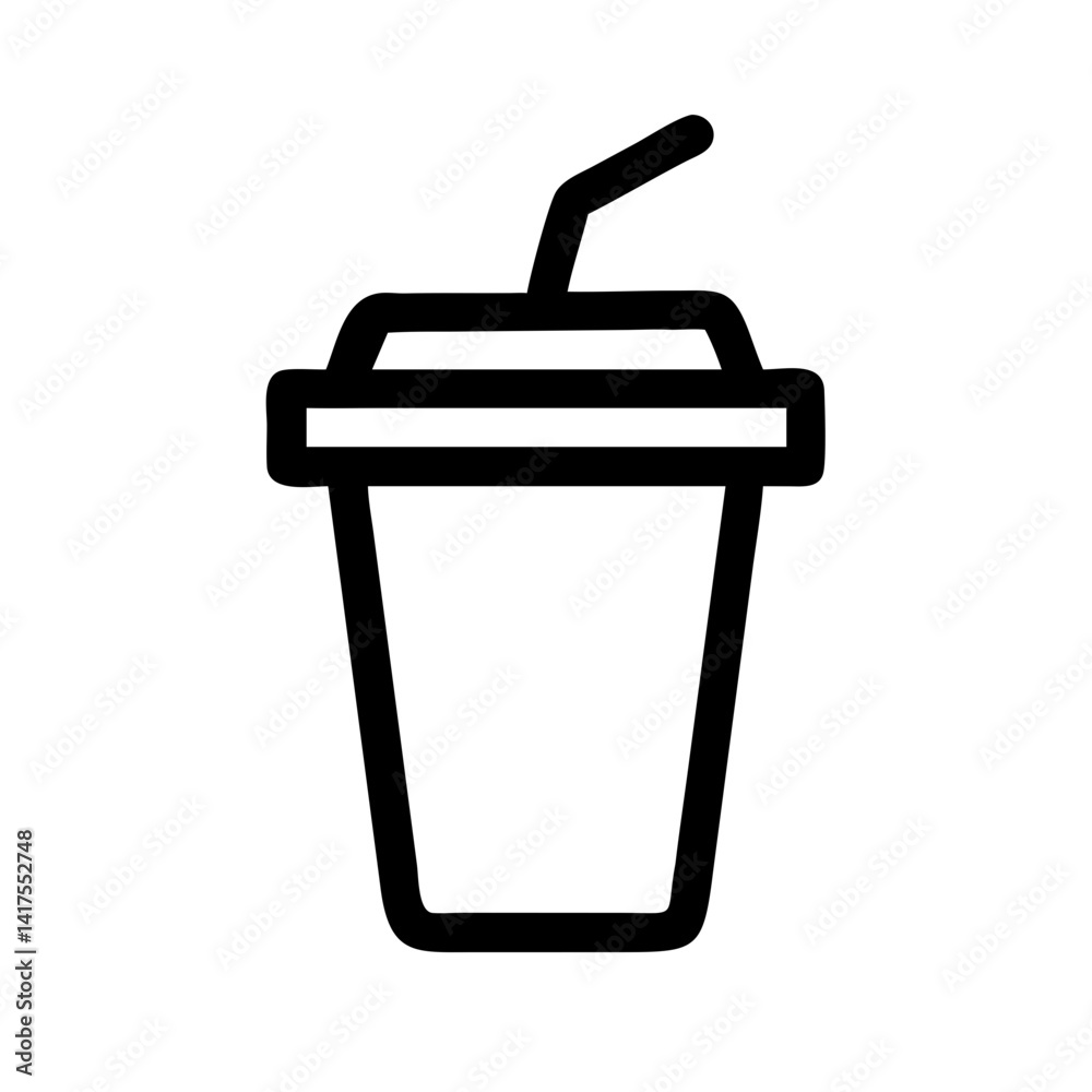 Cup with Straw and Lid Icon Design Cup with Straw and Lid Icon Design
