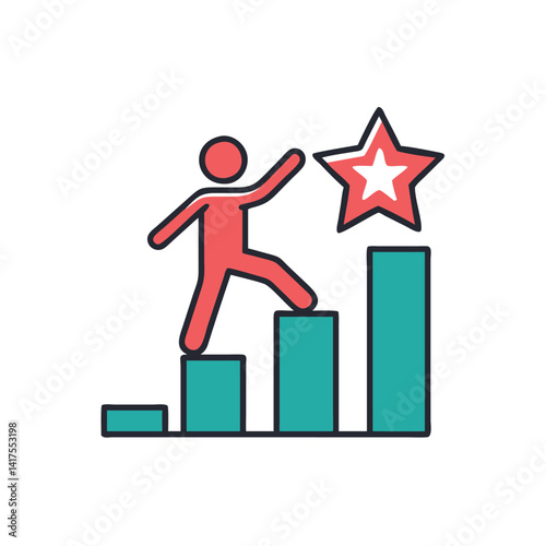 achieve on white background