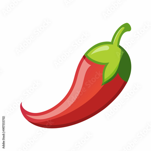 Chili icon on white background	