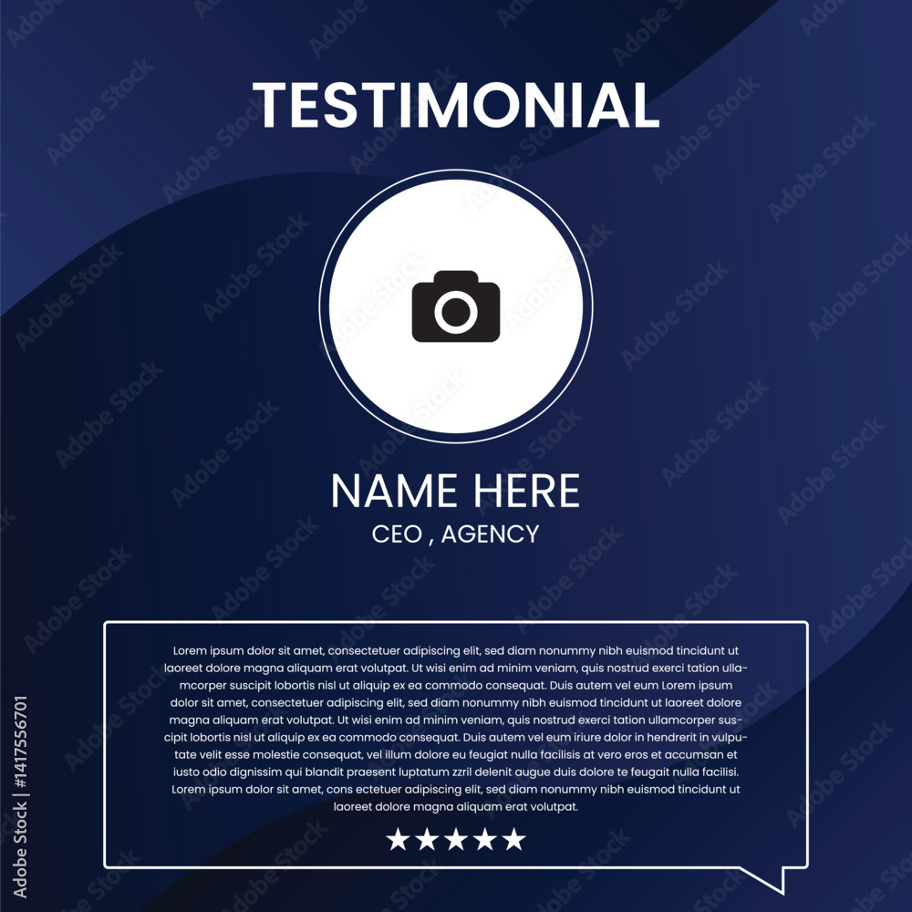 Naklejka premium Testimonial design