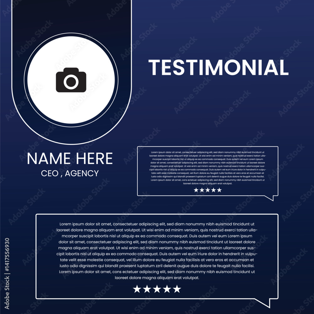 Fototapeta premium Testimonial design