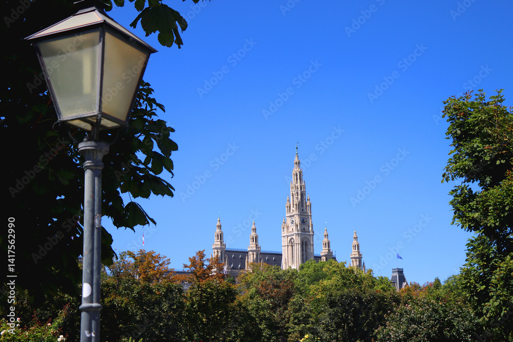 Vienna City Hall, historical landmark in Vienna, Austria.