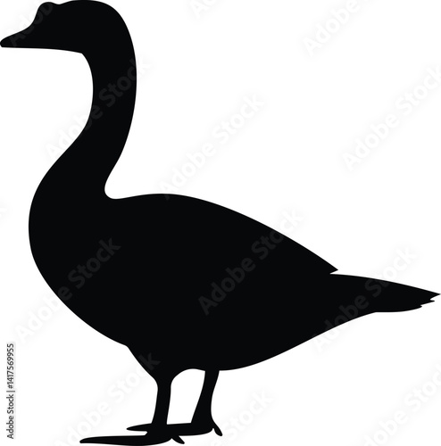 Chinese goose Silhouette illustration