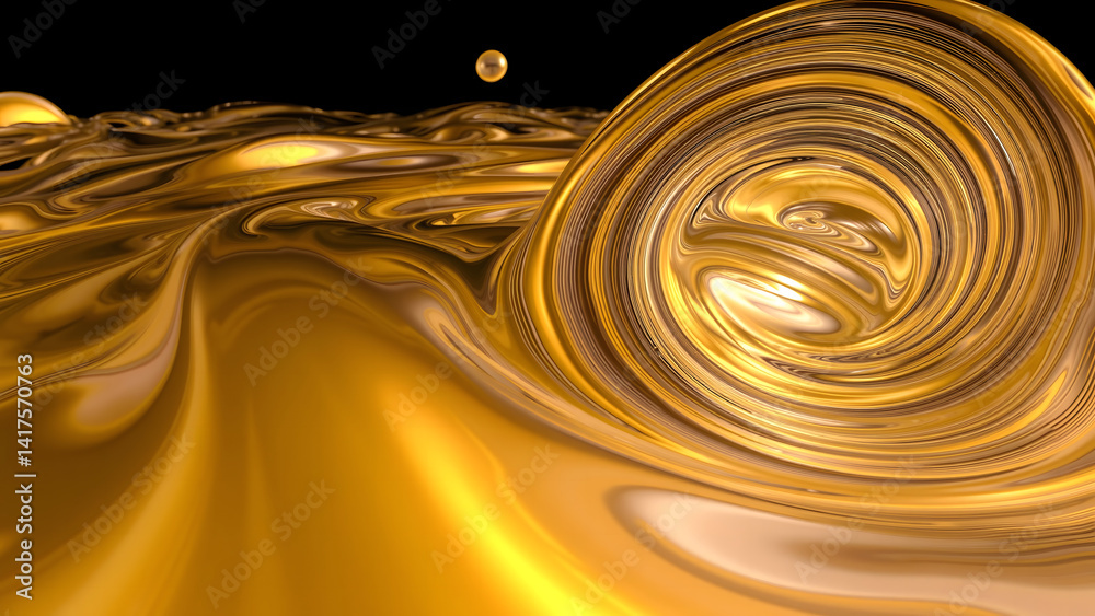 Superfluid AI simulation with cobalt vortex patterns and surface tension effects, scientific visualization
