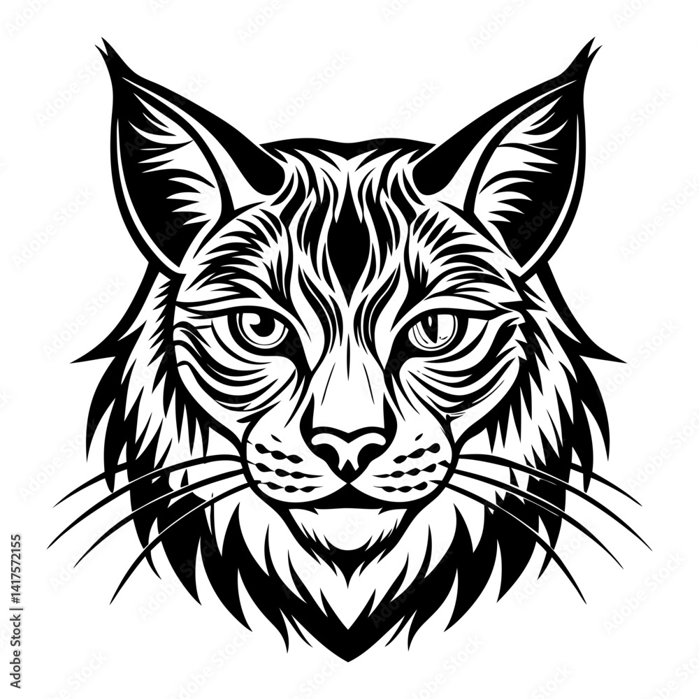 Fototapeta premium Download Lynx Vector Silhouette Art And Illustration Eps File For Design.